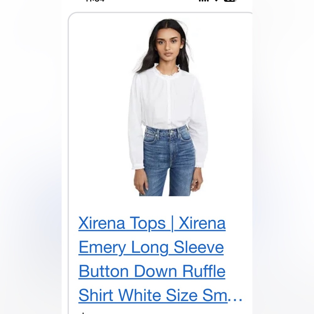 xirena white shirt xs